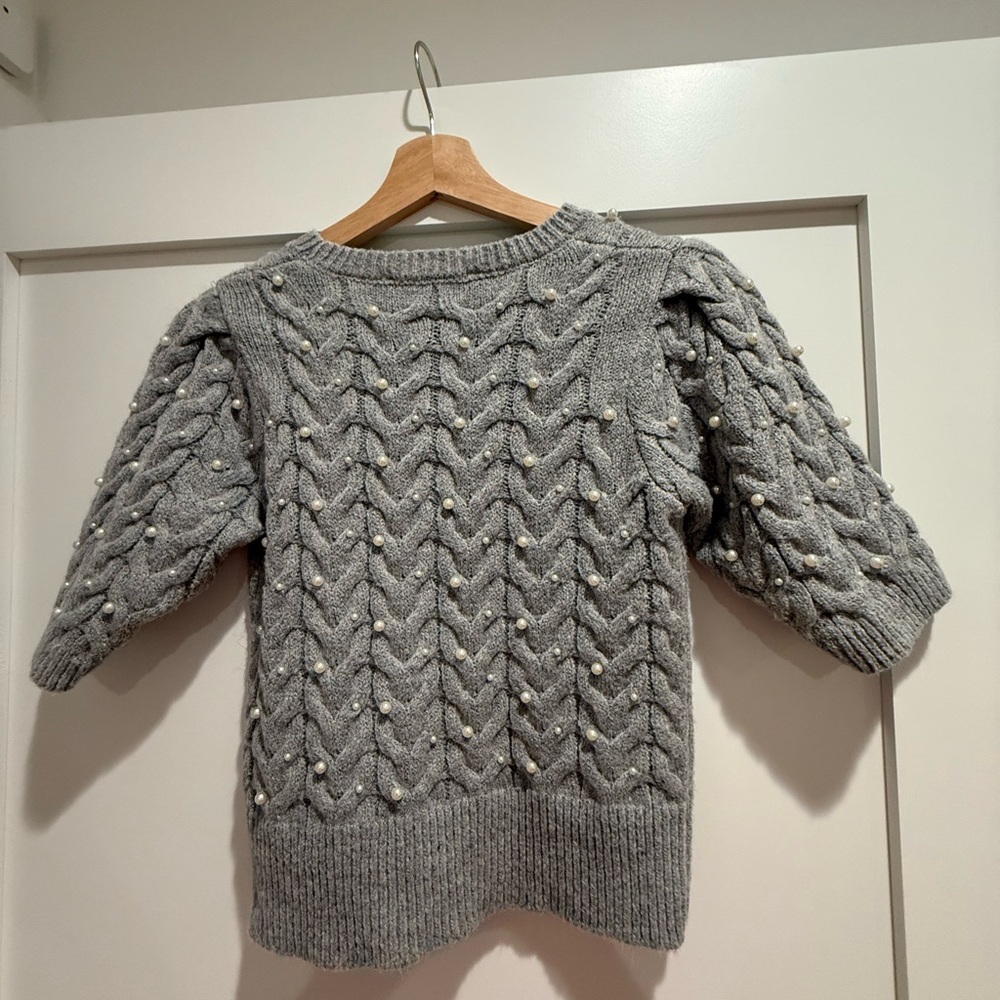 Zara knit Sweater with Pearls